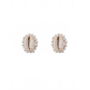 NEW ELIOU women's ava clip on earrings in white